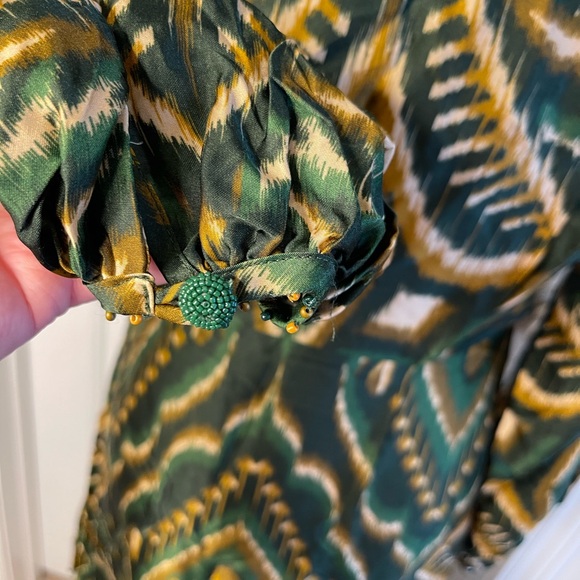 FARM RIO PINEAPPLE IKAT ASYMMETRICAL HEM DRESS SIZE M - Picture 9 of 15